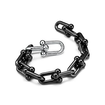 Tiffany HardWear Large Link Bracelet in Titanium and White Gold