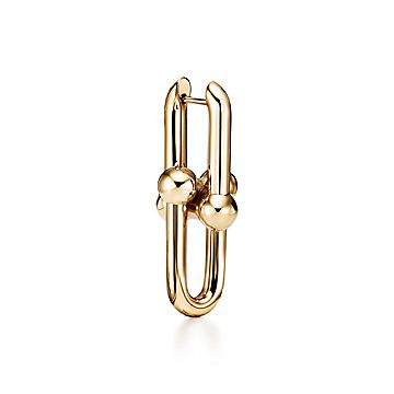 Tiffany link earrings deals gold