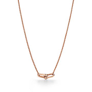 Tiffany　ネックレス Tiffany HardWear Medium Double Link Pendant in Rose Gold | Tiffany