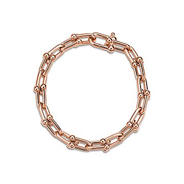 Tiffany HardWear Medium Link Bracelet in Rose Gold | Tiffany & Co. US