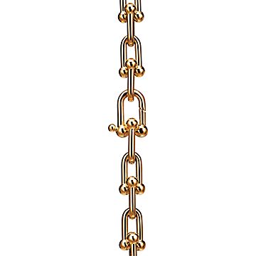 Tiffany HardWear Medium Link Necklace in Yellow Gold with Diamonds