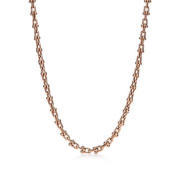 Tiffany HardWear Micro Link Necklace in Rose Gold Tiffany Co