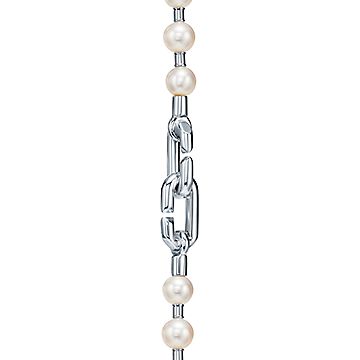 Tiffany HardWear freshwater pearl necklace in sterling silver