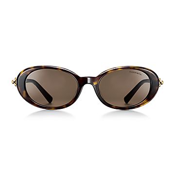 Tiffany HardWear Sunglasses in Tortoise Acetate with Light Brown