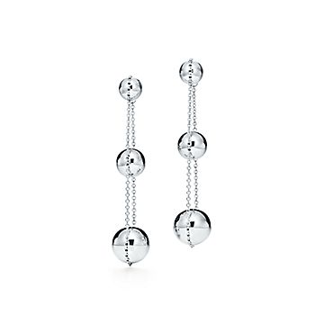 tiffany silver ball drop earrings