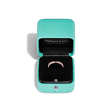 Tiffany & Co. ハーモニー Tiffany Harmony® Band Ring in Rose Gold with Diamonds, 1.8 mm