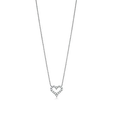 tiffany diamond heart necklace