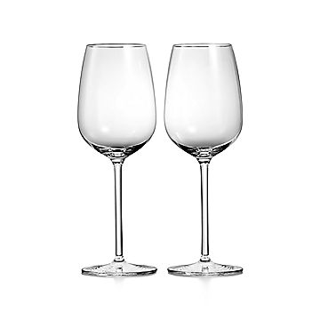 Tiffany Home Essentials Pinot Noir Glasses in Crystal Glass, Set of Two
