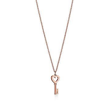 tiffany gold key necklace