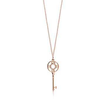 Tiffany Keys Atlas Key Pendant In 18k Rose Gold With Diamonds Medium Co - Tiffany Atlas Pendant Tiffany Keys Atlas Key Pendant In 18k Rose Gold With Diamonds Medium Co - Tiffany Atlas Pendant