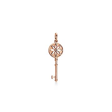 Tiffany Keys Daisy Key in Rose Gold with a Diamond, 1.5