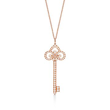 Rose gold fleur de clearance lis necklace