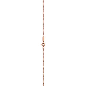 Mini Key Pendant Necklace One Side Rose Gold / 18 Inches Plus 2 inch Extender / Curb Chain