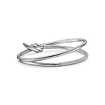 White gold clearance knot bracelet