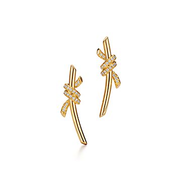 Gold on sale knot studs