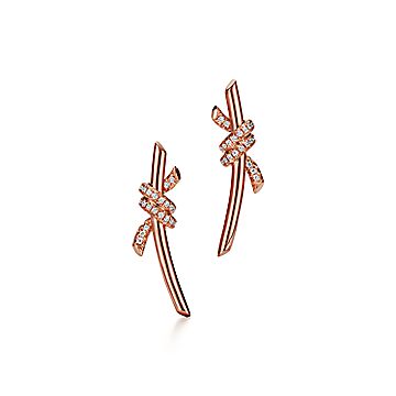 Tiffany knot earrings white gold Clearance