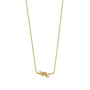 Tiffany Knot Small Pendant in Yellow Gold | Tiffany & Co. CA