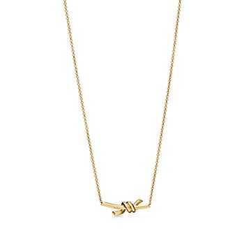 （直営店）New Tiffany & Co.Tiffany Knot ミニキーペンダント ティファニー ノット キー ペンダント ダイヤモンド ローズ