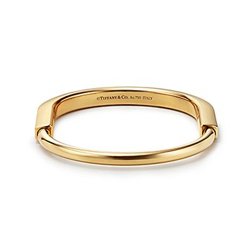 Tiffany & Co. Lock Bangle in Yellow and White Gold with Half Pavé Diam –  Wrist Aficionado