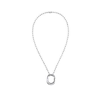 Tiffany lock pendant on sale necklace