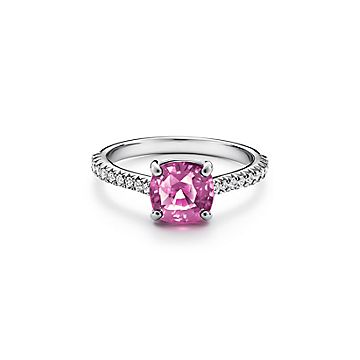 Tiffany Novo® Cushion-cut Pink Sapphire Ring