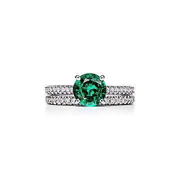 Tiffany & co on sale emerald engagement rings