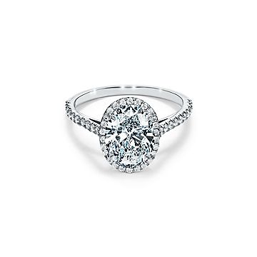 Tiffany Soleste® oval halo engagement 