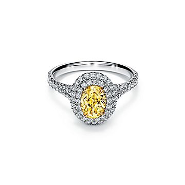 tiffany oval yellow diamond ring