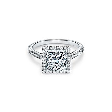 14k White Gold Classic Princess Cut Diamond Engagement Ring #106268 -  Seattle Bellevue | Joseph Jewelry