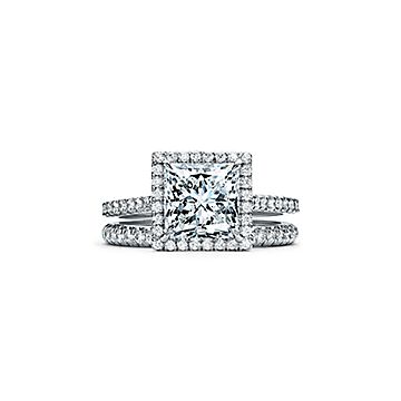 14k White Gold Trellis 1.11ct H-VS1 Rectangular Princess Cut from Tiffany  Jones Designs