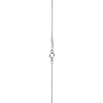 Tiffany Soleste Pendant in Platinum with A Sapphire and Diamonds, Size: 16 in.