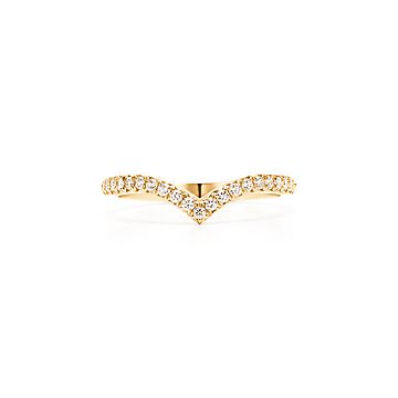 tiffany v ring gold