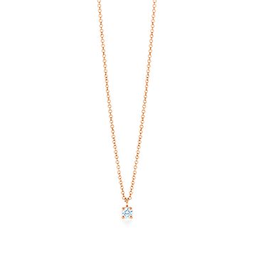tiffany single diamond necklace