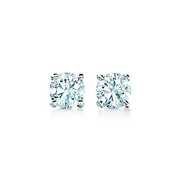 Diamond Earrings in Platinum Tiffany CA