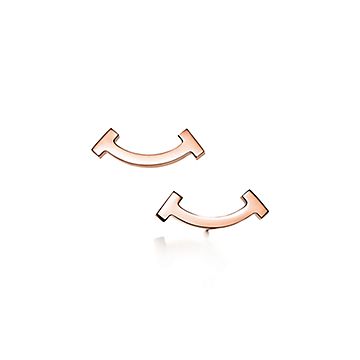 tiffany t smile earrings rose gold