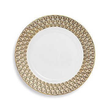 Tiffany T True Dinner Plate with a Hand-painted Gold Rim | Tiffany