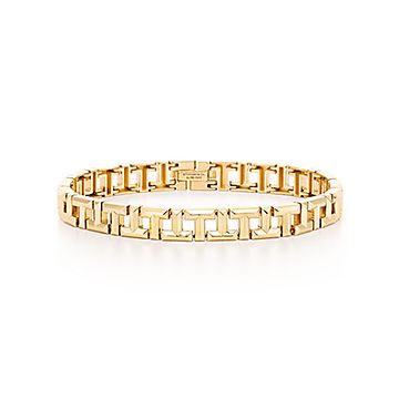 Bracelet étroit Tiffany T True en or 18 