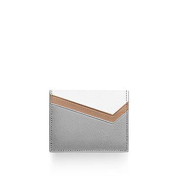 【Tiffany&Co】☆お洒落カードケース☆Tiffany Zip Card Case Return to Tiffany® Zip Card Case in Silver-colored Leather