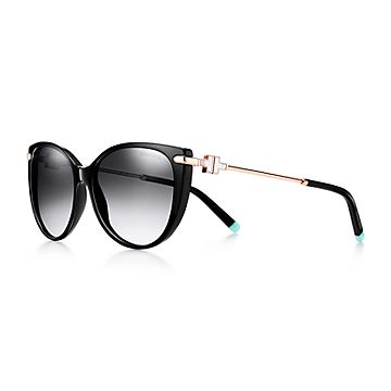 Tiffany T Cat Eye Sunglasses in Black Acetate with Mother-of-pearl | Tiffany  \u0026 Co.