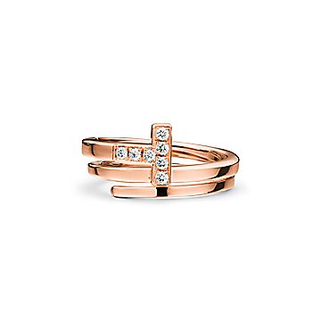Tiffany t pink gold ring Tiffany & Co Gold size 4 ½ US in Pink gold -  27832205