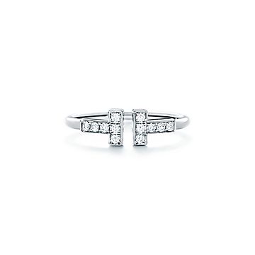 Tiffany T diamond wire ring in 18k 