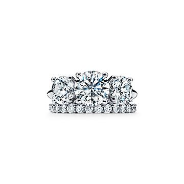 tiffany and co three stone ring