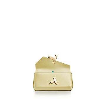 TIFFANY ティファニー T Mini ミニ Clutch クラッチ Tiffany T Mini Clutch in Crystal Pink Satin | Tiffany & Co. US