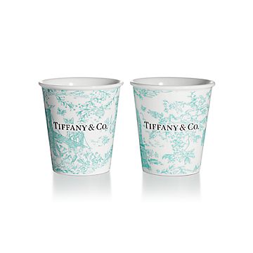 Tiffany & Company New York Toile Round Porcelain Trinket