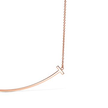 Tiffany T Smile Pendant in Rose Gold, Large