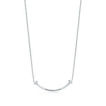 silver tiffany smile necklace