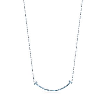 tiffany smile silver necklace