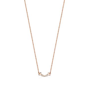 tiffany smile necklace rose gold diamond