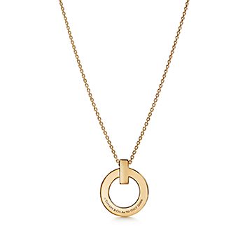 【Tiffany&Co】T☆White Gold Small T1 Circle ネックレス tiffany-tt1-circle-pendant-