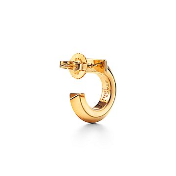 Tiffany T T1 Hoop Earrings in Yellow Gold Tiffany Co